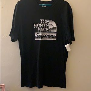 Supreme The North Face Metallic Logo T-Shirt Black
